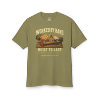 Load image into Gallery viewer, Worked by Hand Built to Last Dad T-Shirt | Heavyweight Workwear Tee
