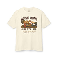 Load image into Gallery viewer, Worked by Hand Built to Last Dad T-Shirt | Heavyweight Workwear Tee
