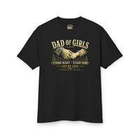 Load image into Gallery viewer, Dad of Girls Strong Heart T-Shirt | Heavyweight Dad Tee

