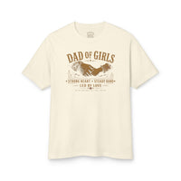 Load image into Gallery viewer, Dad of Girls Strong Heart T-Shirt | Heavyweight Dad Tee
