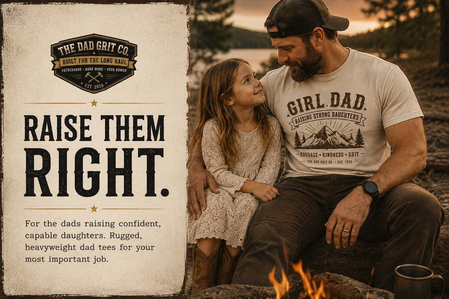 Girl Dad collection banner — Raise Them Right